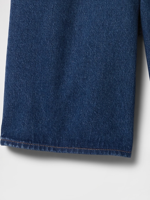 11 mid rise longline denim shorts