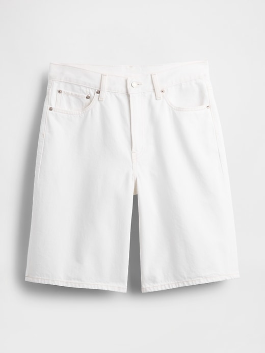 11 mid rise longline denim shorts