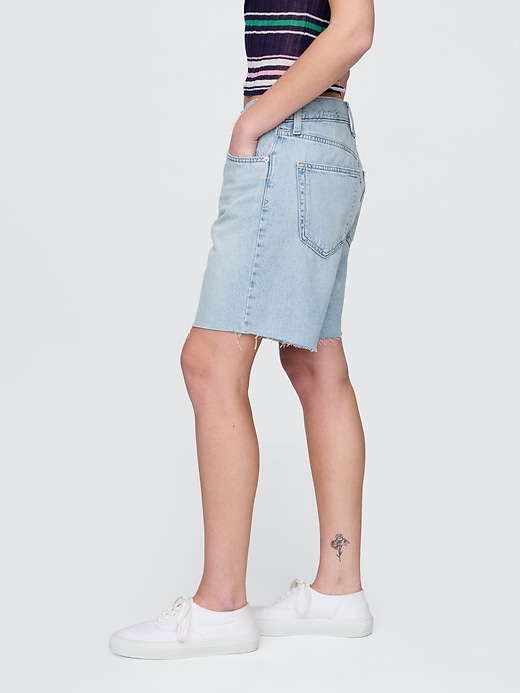 8 mid rise 90s loose denim bermuda shorts