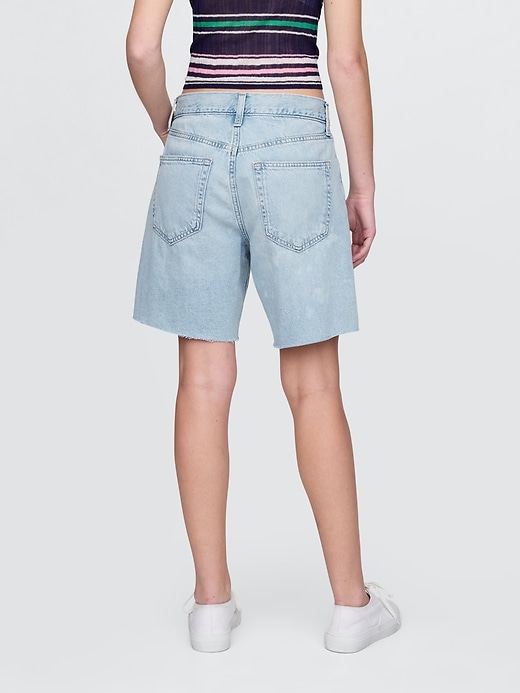 8 mid rise 90s loose denim bermuda shorts
