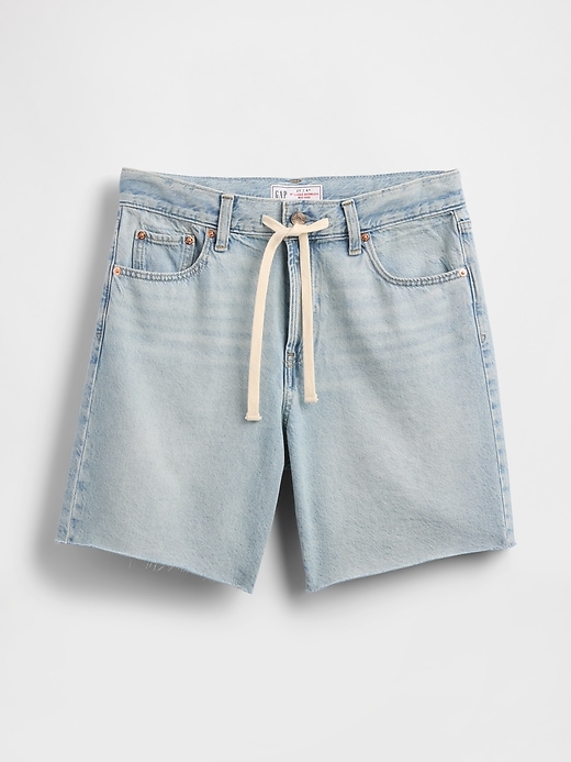 8 mid rise 90s loose denim bermuda shorts