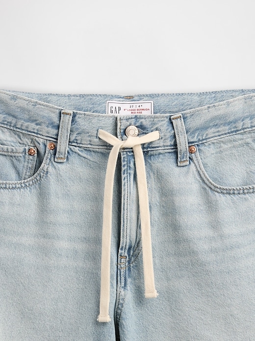 8 mid rise 90s loose denim bermuda shorts