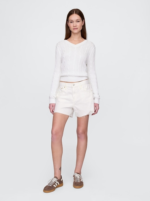 4 mid rise ultrasoft relaxed cutoff shorts