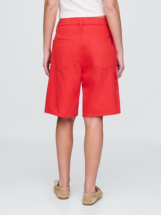 11 mid rise ultrasoft longline denim shorts