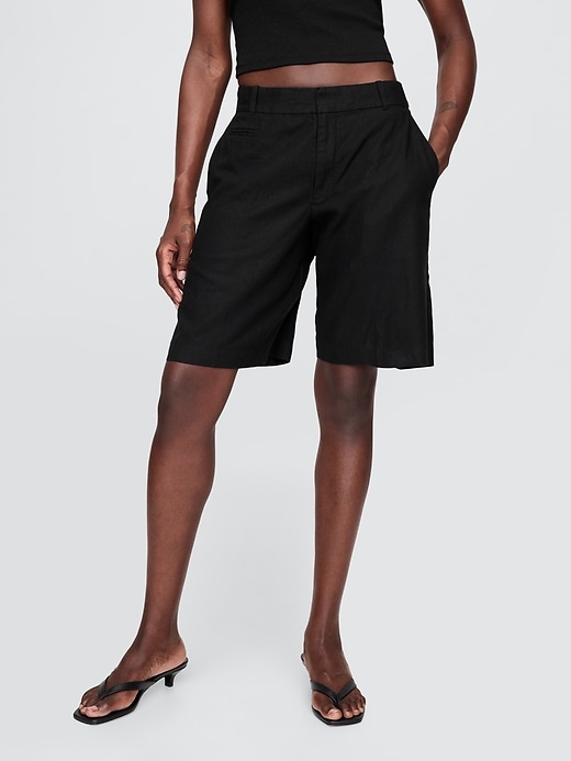 365 low rise leinenmisch-hosenshorts