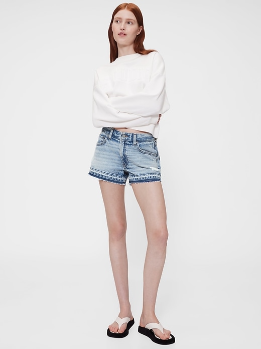 gapstudio low rise stride denim-shorts