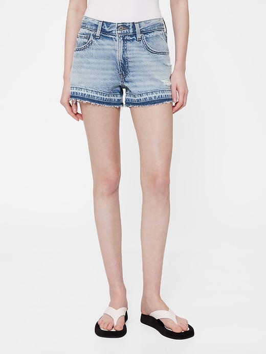 gapstudio low rise stride denim-shorts
