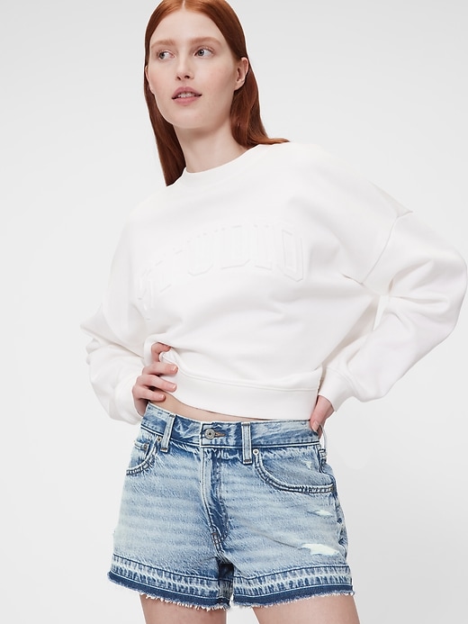 gapstudio low rise stride denim-shorts