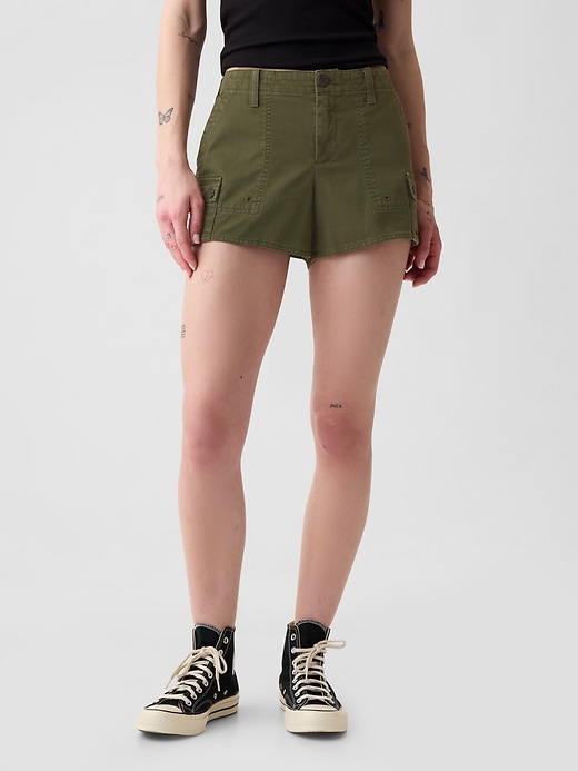 3 low rise y2k cargo-shorts
