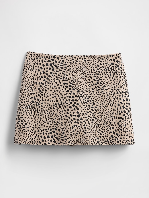 mini-skort aus leinenmischung