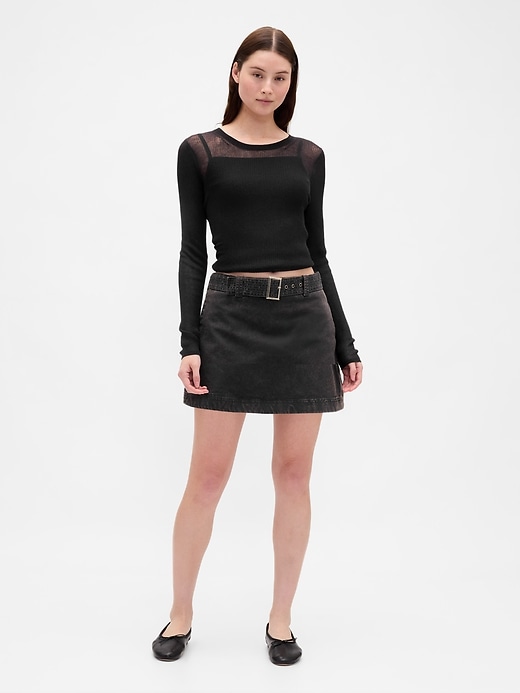 mini-skort mit gürtel