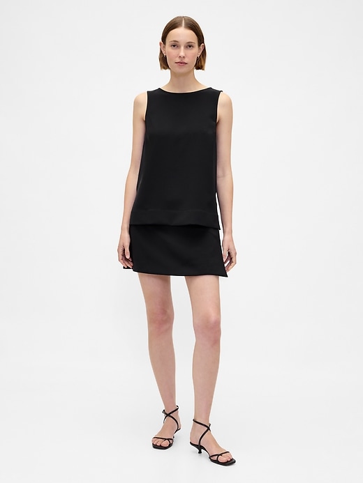 hüftiger mini-skort aus twill