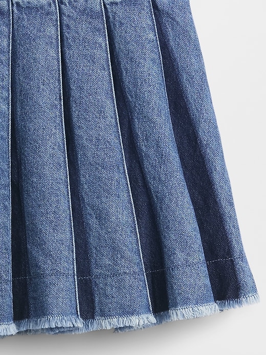plissierter jeans-minirock