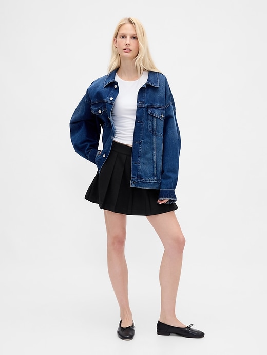 plissierter mini-skort