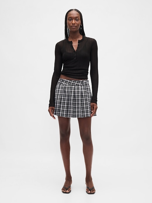 plissierter mini-skort