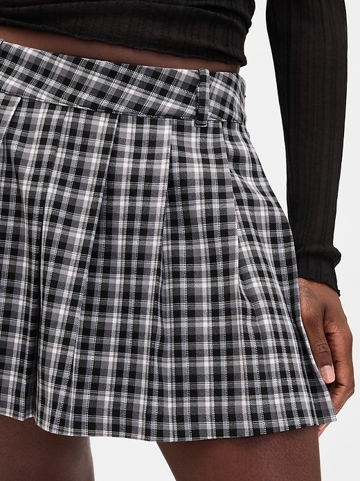 plissierter mini-skort