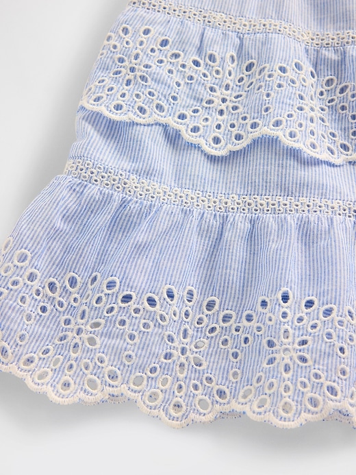 mini-skort mit Ösenrüschen