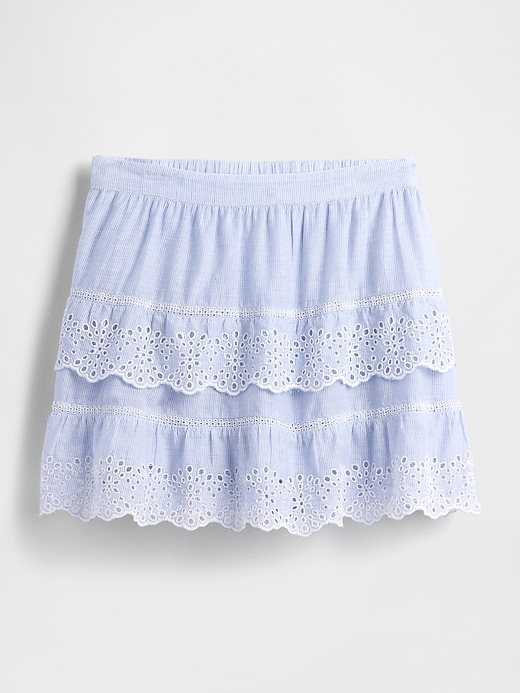 mini-skort mit Ösenrüschen