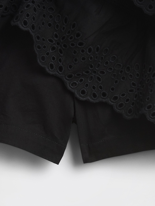 mini-skort mit Ösenrüschen