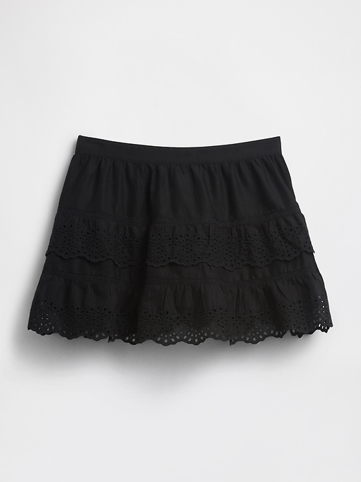 mini-skort mit Ösenrüschen