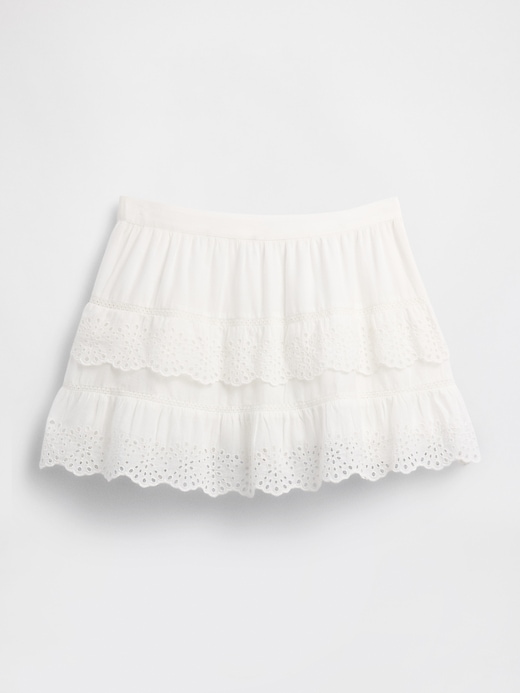 mini-skort mit Ösenrüschen