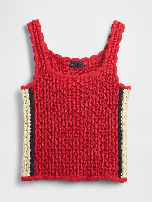 kurzes tanktop aus 100 baumwolle mit häkelmuster