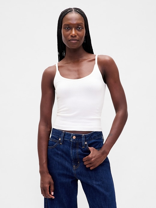 cashsoft stretch crop tank top