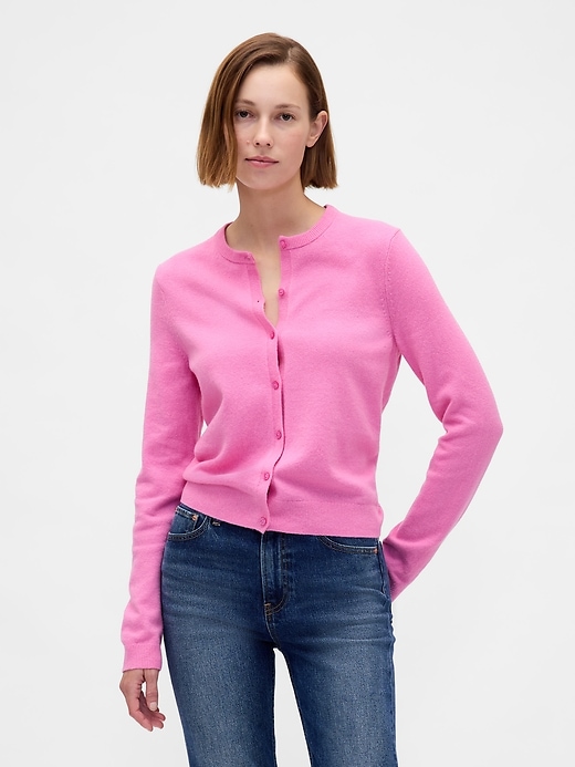 cashsoft crop cardigan