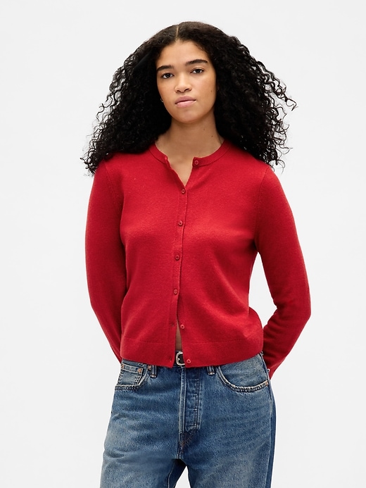 cashsoft crop cardigan