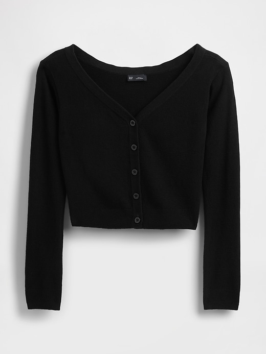 leichte cashsoft-crop-strickjacke