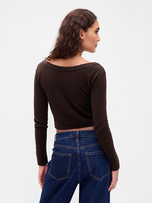 leichte cashsoft-crop-strickjacke