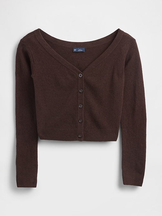 leichte cashsoft-crop-strickjacke