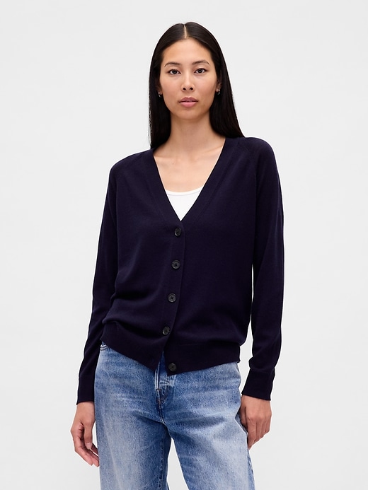 boyfriend-strickjacke aus 100 merinowolle