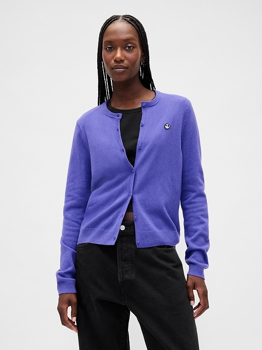 gap × disney tim burtons the nightmare before christmas cashsoft totenkopf-strickjacke
