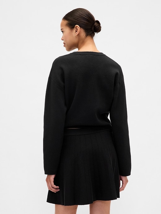 cardigan mit tasche aus baumwollmischgewebe