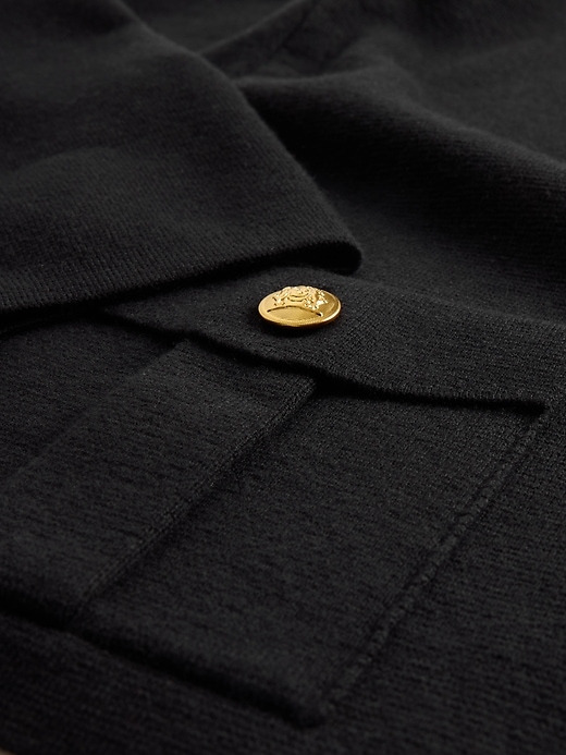 cardigan mit tasche aus baumwollmischgewebe