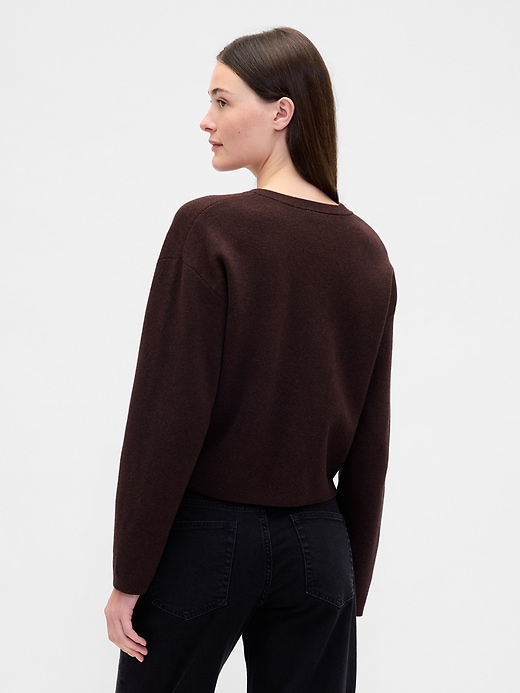 cardigan mit tasche aus baumwollmischgewebe