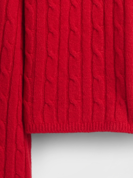 cashsoft zopfstrickpullover mit rundhalsausschnitt