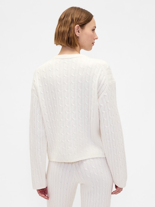 cashsoft zopfstrickpullover mit rundhalsausschnitt