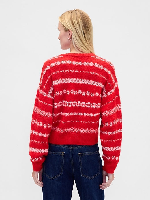 flauschiger oversize-pullover mit rundhalsausschnitt