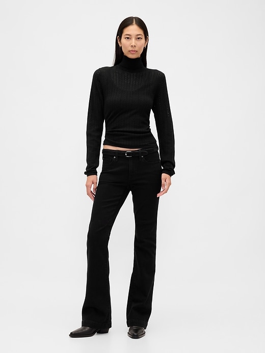 pointelle rollkragenpullover