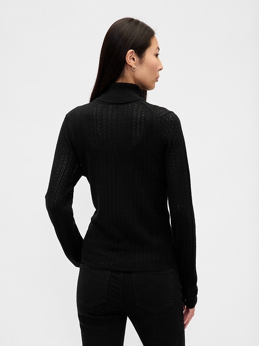 pointelle rollkragenpullover