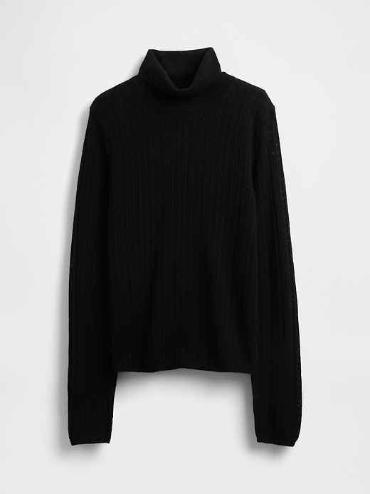 pointelle rollkragenpullover