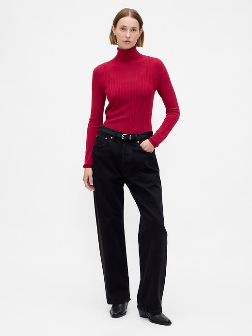 pointelle rollkragenpullover