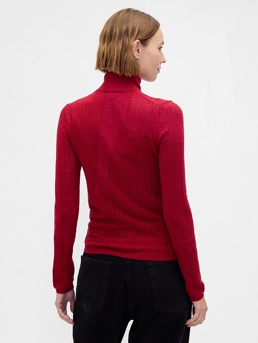pointelle rollkragenpullover