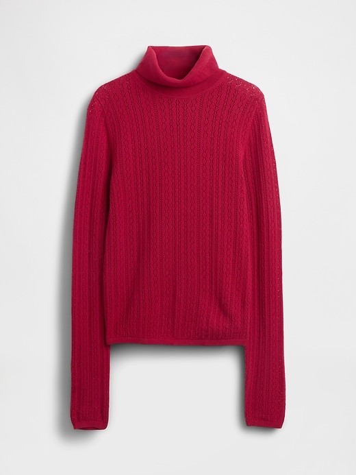 pointelle rollkragenpullover