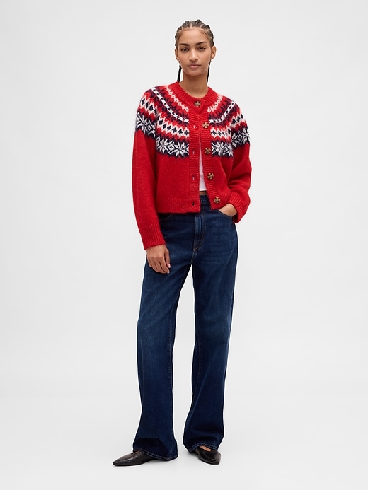 flauschiger fair-isle-cardigan