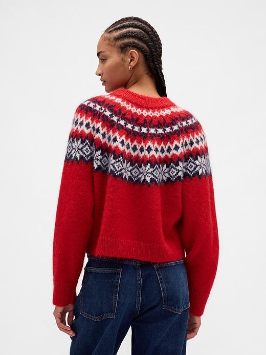 flauschiger fair-isle-cardigan