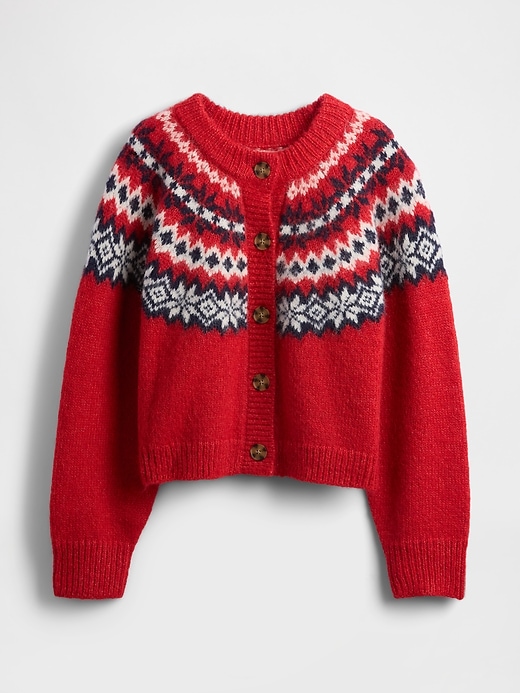 flauschiger fair-isle-cardigan