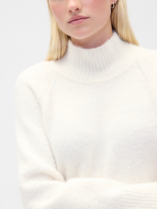 flauschiger oversize-rollkragenpullover